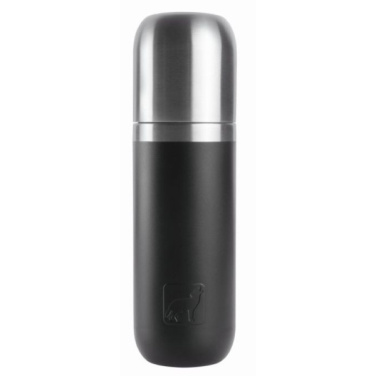 Logo trade promotional merchandise image of: Vacuum bottle DINARA Schwarzwolf